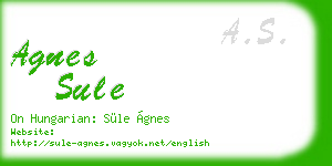 agnes sule business card